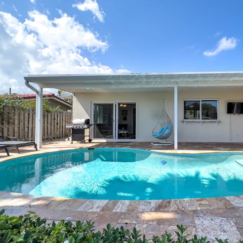 Enjoy sun-kissed afternoons in the swimming pool