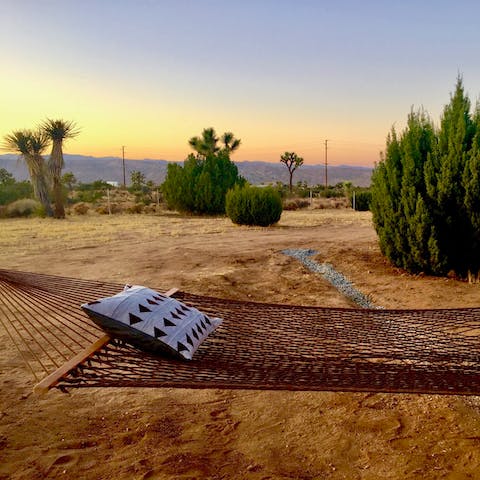 Watch the sunset from your hammock