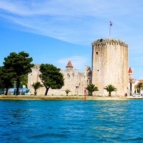 Visit historic Trogir – it's a fifteen-minute drive away
