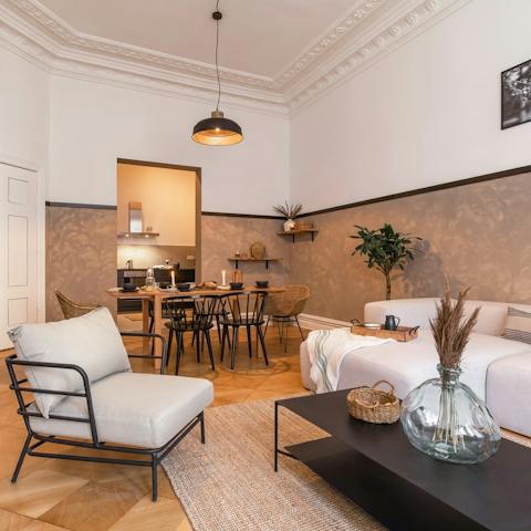 Take time to enjoy slow mornings in an open-concept living space