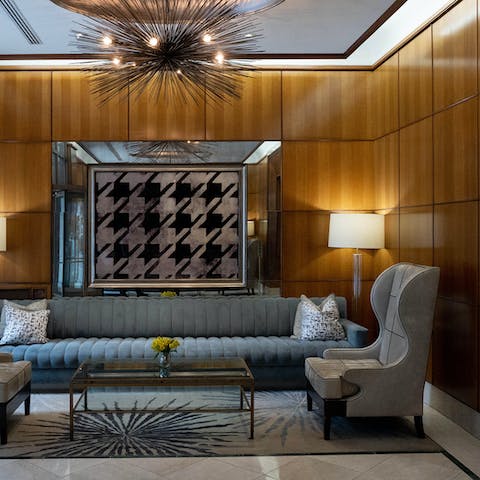 Hang out in the residence's tenants lounge