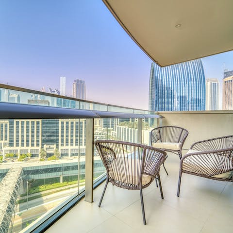 Start mornings with a coffee on the private balcony