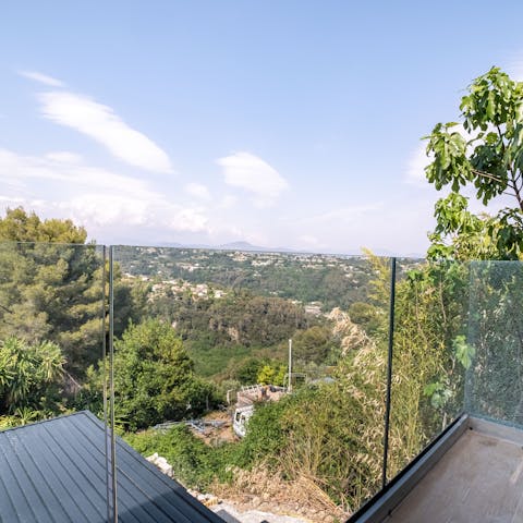 Sip your morning coffee while taking in the mountain views