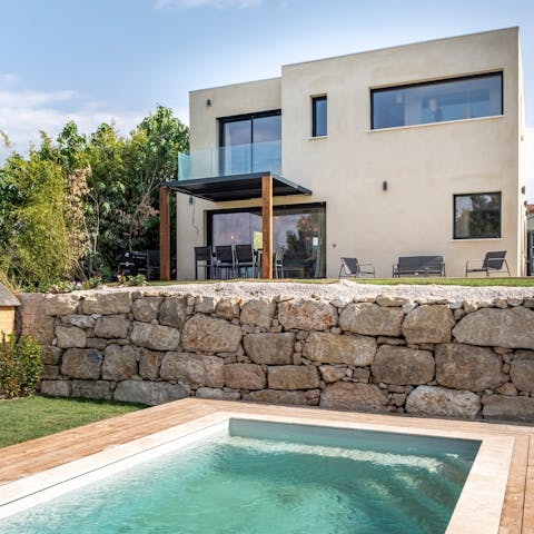 Soak up your surroundings from the private swimming pool