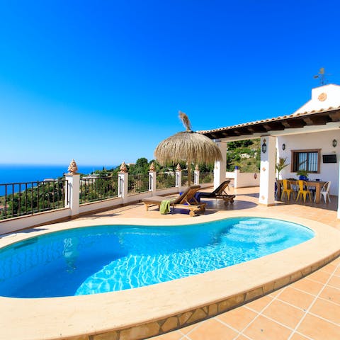 Relax and unwind in the private swimming pool