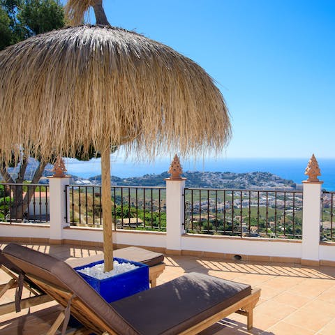 Soak up some sun while taking in sea views