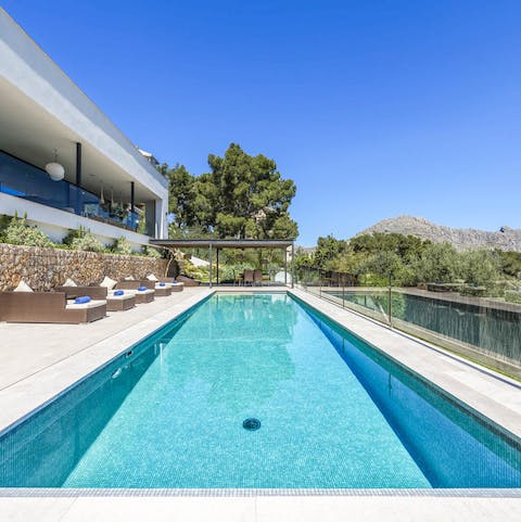 Cool down with a refreshing dip in the swimming pool