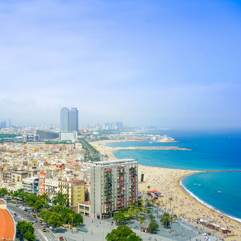 Take a day trip to Barcelona, under forty-minutes away by car