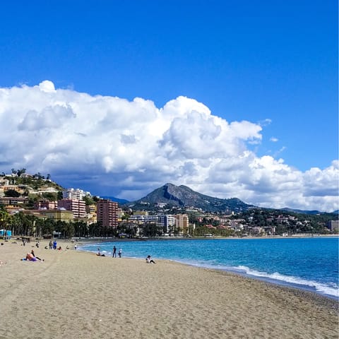 Pack a beach bag and take the short stroll down to the sea front