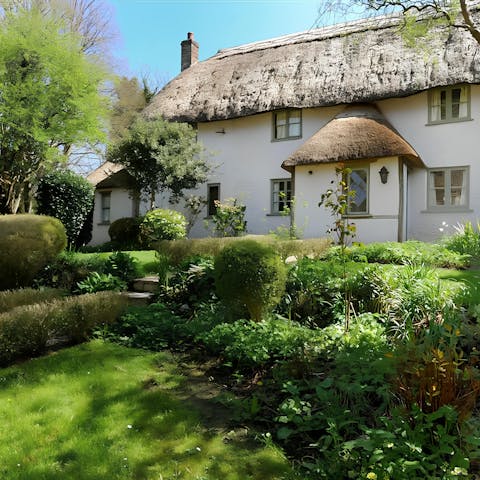 Take a turn around the garden in search of the running stream