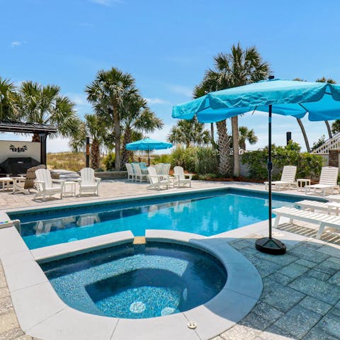 Relax and unwind with swims in the private pool