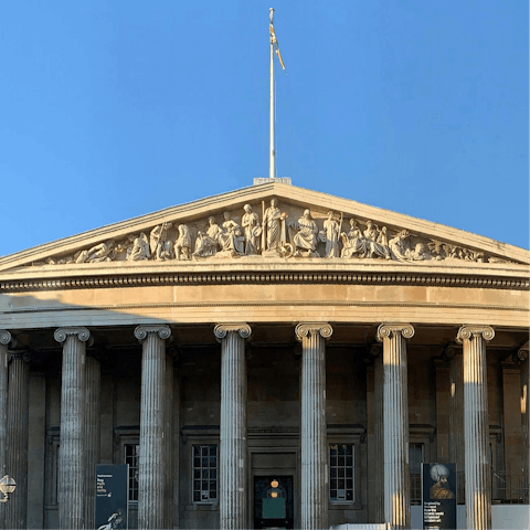 Marvel at centuries of history at the British Museum, just a short stroll away