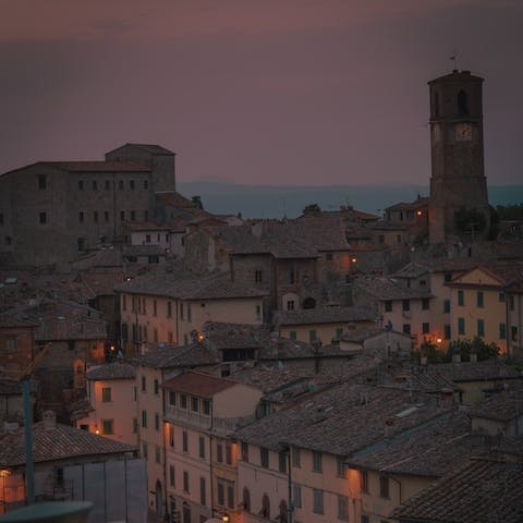 Pay a visit to the charming town of Anghiari, only six kilometres from the home