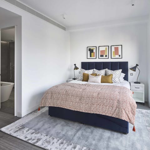 Sleep soundly in the chic en-suite bedroom