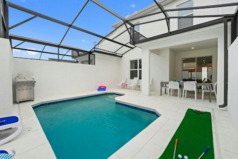 Cool off in the pool between barbecues and putting practice