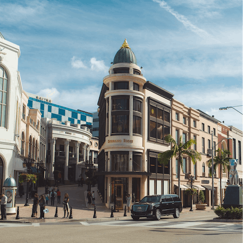 Drive to Rodeo Drive in just over ten minutes and go on a shopping spree