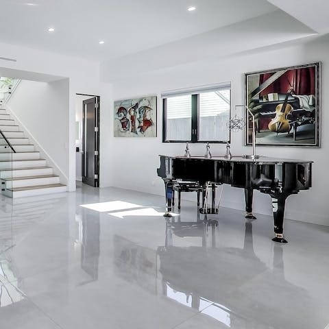 Try to remember those lessons you took years ago on the grand piano