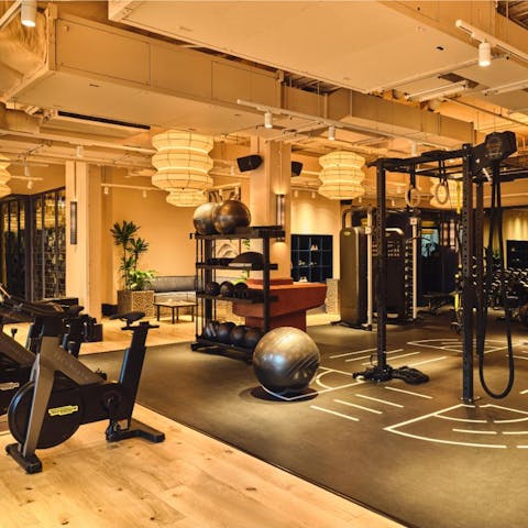Stay active and enjoy a workout in the state-of-the-art communal gym