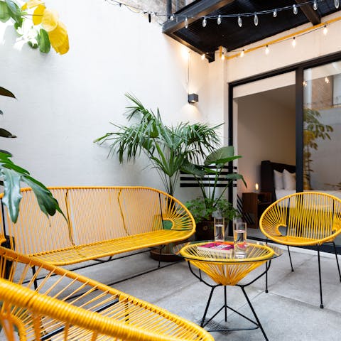 Enjoy drinks on one of the two sunny terraces