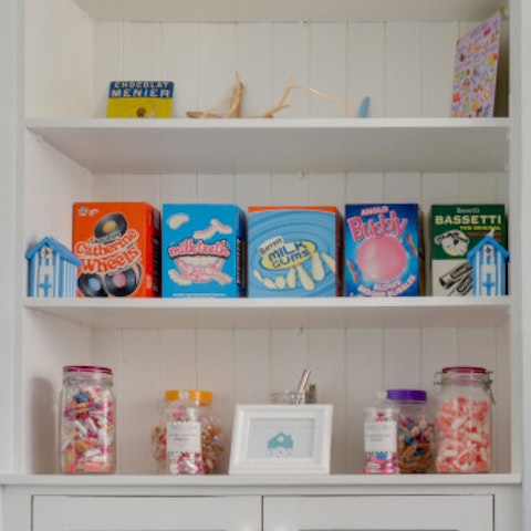 Help yourself to the sweets on shelf