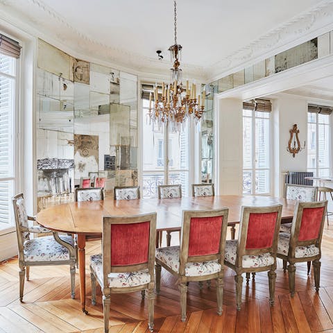 Tuck into a beef bourguignon in the formal dining room