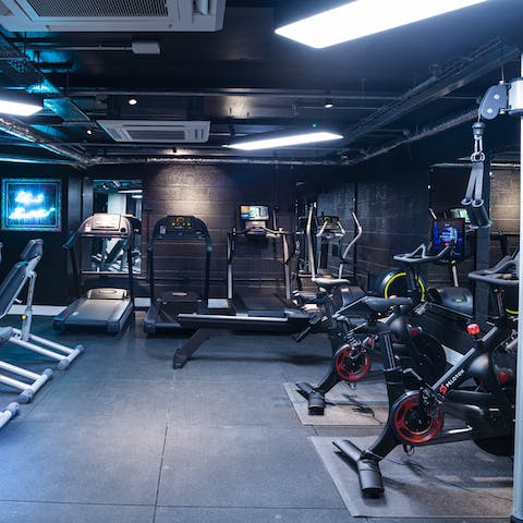 Keep on top of your fitness in the shared gym