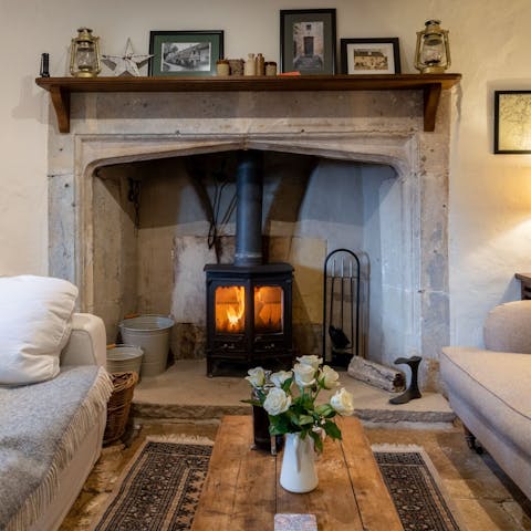 Curl up in front of the wood burner during the winter months