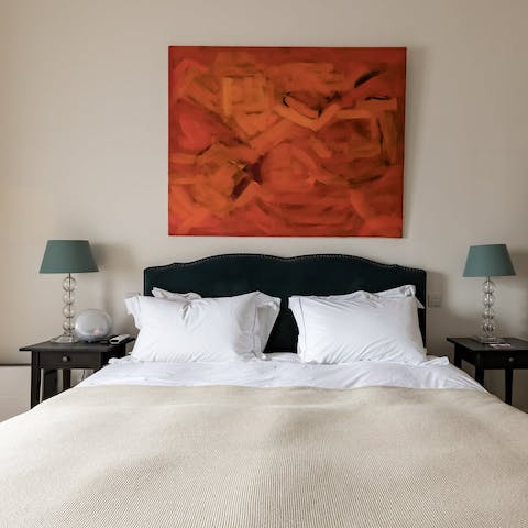 Rest tired feet after a long day exploring in the comfortable bed