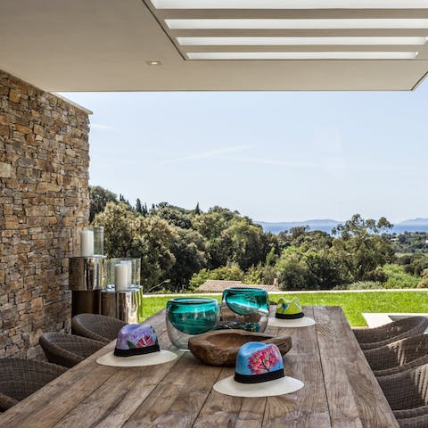 Set the table ready for an alfresco feast of French delicacies