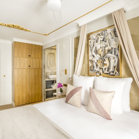 Sink into sweet dreams in the serene bedroom