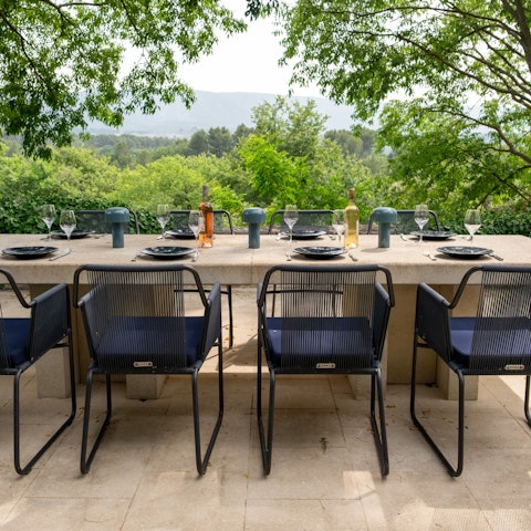 Savour fresh local produce served on the terrace