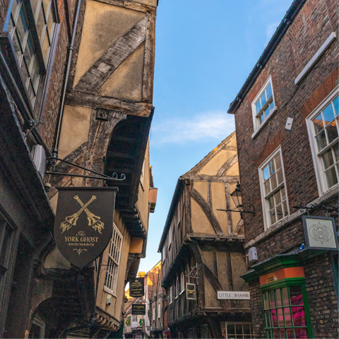 Plan a day trip to York, and see Harry Potter inspiration at the Shambles