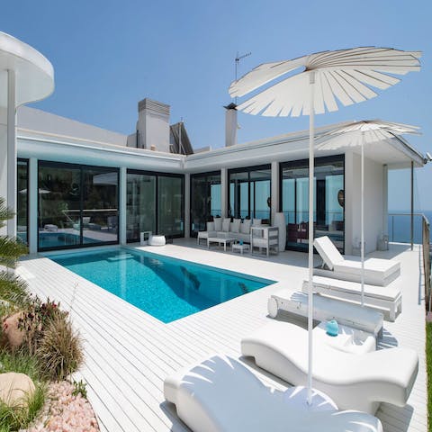 Enjoy a refreshing dip in the private swimming pool