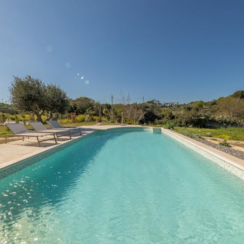 Swim and sunbathe in scenic surroundings