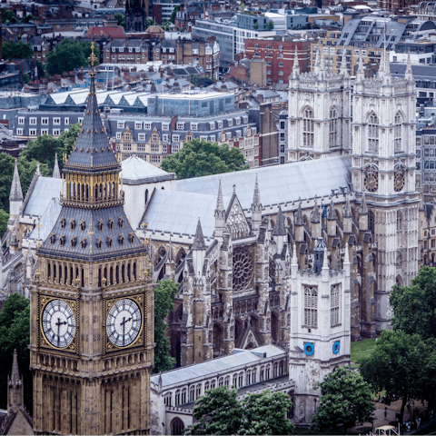 Visit Big Ben – it's only twelve minutes away on foot