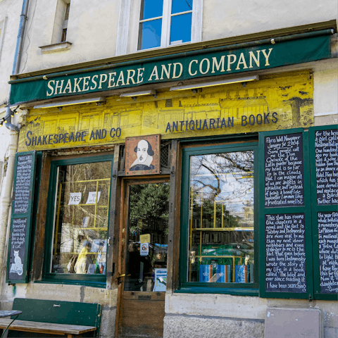 Discover the famous Shakespeare and Company less than five minutes from your door