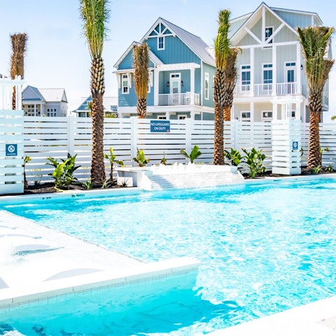 Choose one of the communal pools for an afternoon swim