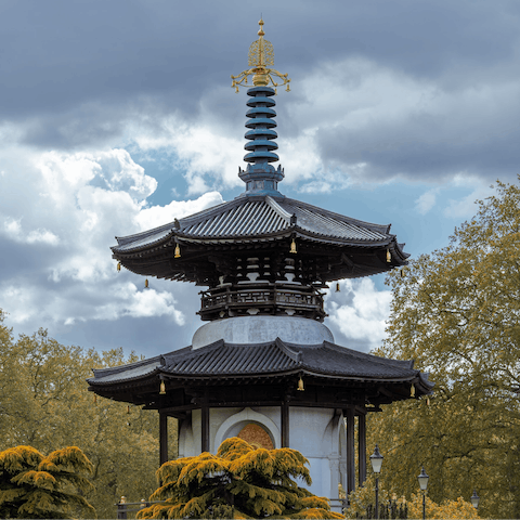 Stroll down to the lush Battersea Park for a picnic by the river