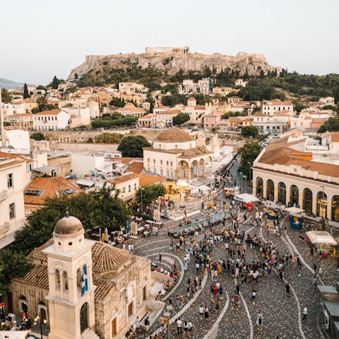 Discover the treasures of Monastiraki, under a five-minute walk from this home