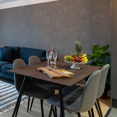 Tuck into breakfast at the comfort of the dining table