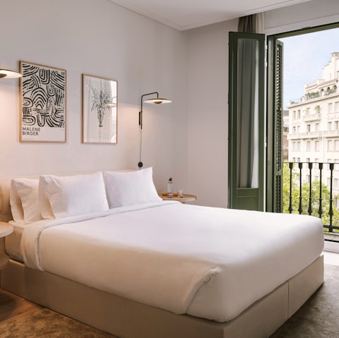 Sink into an oh-so-comfortable bed each night