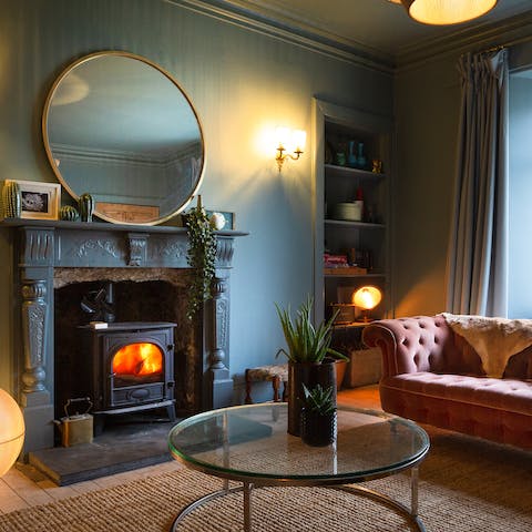Get a fire crackling in the wood-burning stove in deepest winter