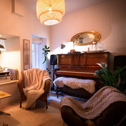 Flex your creative muscles on the upright piano