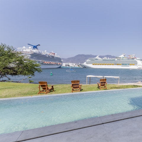 Bask in the ocean views while lounging by the private pool
