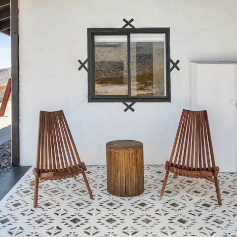 Enjoy the silence that comes with desert life out on the terrace