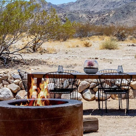 Light up the fire pit at nighttime and treat your guests to a song on the guitar