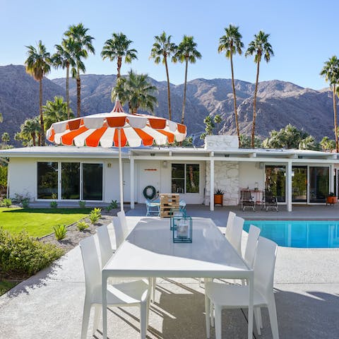 Dine alfresco on gourmet meals and delicious barbecues on the patio