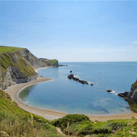 Take a short drive to the Jurassic Coast for a beach day