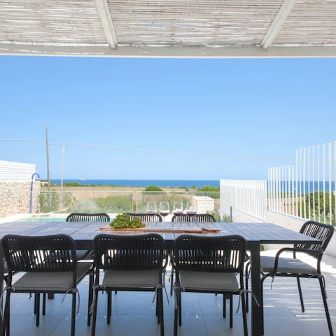 Dine on local pastries with wonderful sea views