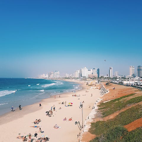 Visit the golden sandy beach – 672m away